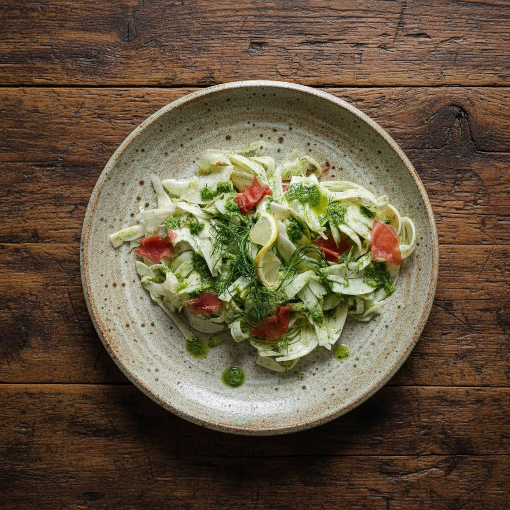 Insalata di Finocchi e Bresaola con Salsa Aromatizzata